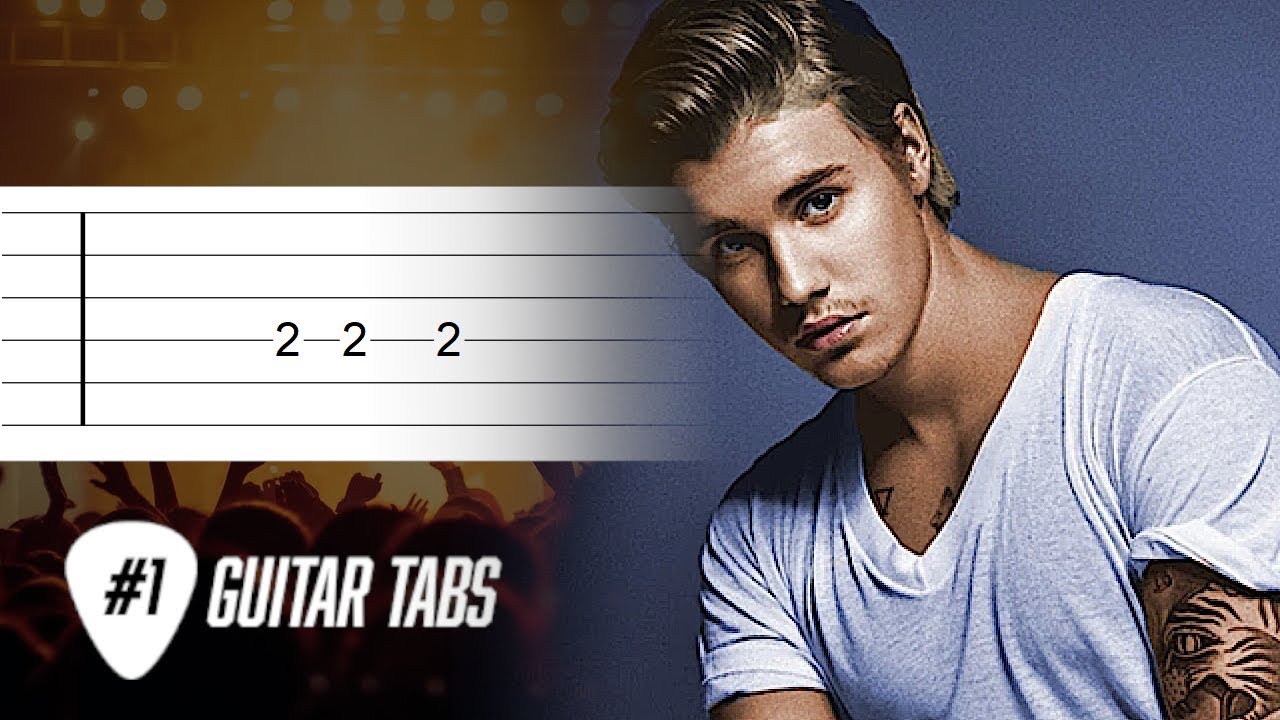 Justin Bieber, David Guetta - 2U (Guitar Tab tutorial)