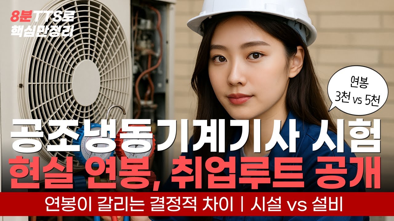 공조냉동기계기사 필기 실기 공부법, 취업, 연봉, 응시자격 조건!
