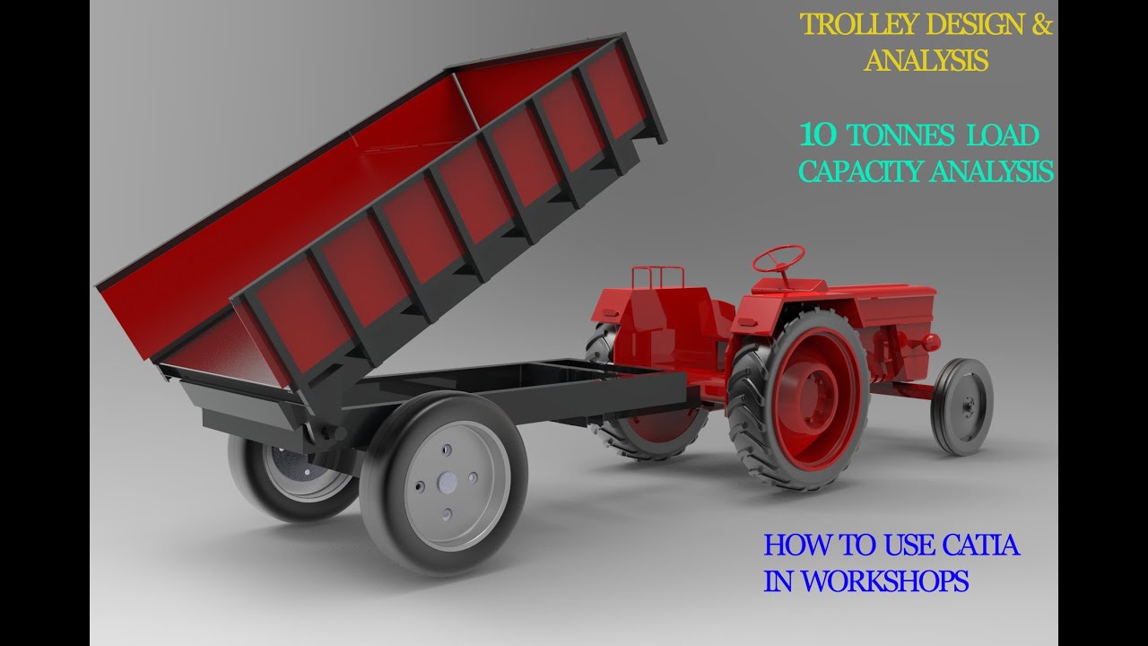 HOW TO DESIGN AND ANALYSE TROLLEY IN CATIA V5 & USE IT FOR FABRICATION #CATIA #ANSYS #TROLLEY