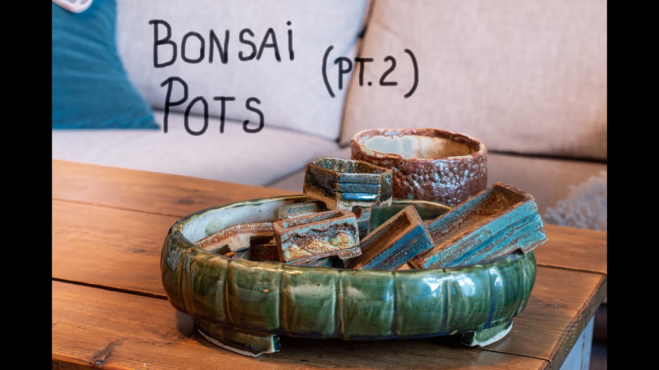 Hand build a Bonsai Pot (Pt 2).  Burning and Glazing Bonsai Pots,#Bonsaipots #MameBonsai #GlazingPot
