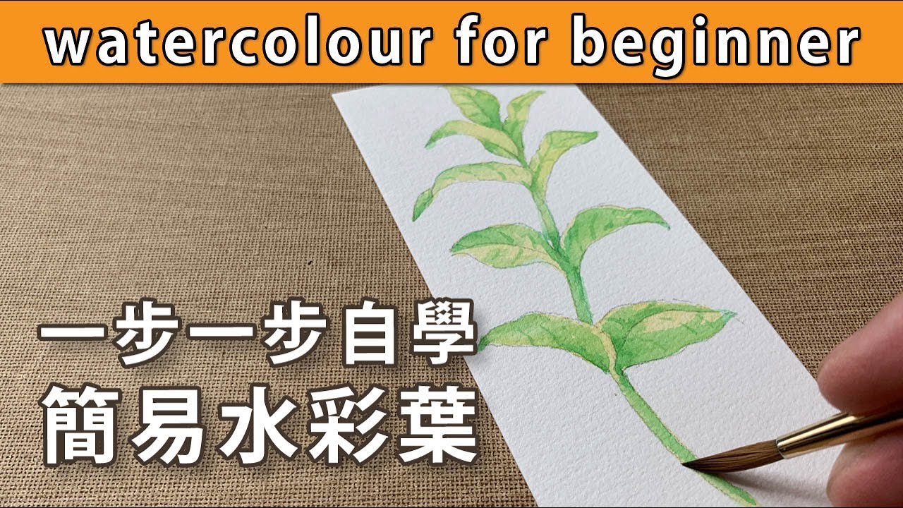一步一步自學簡易水彩葉【屯門畫室】watercolour for beginner
