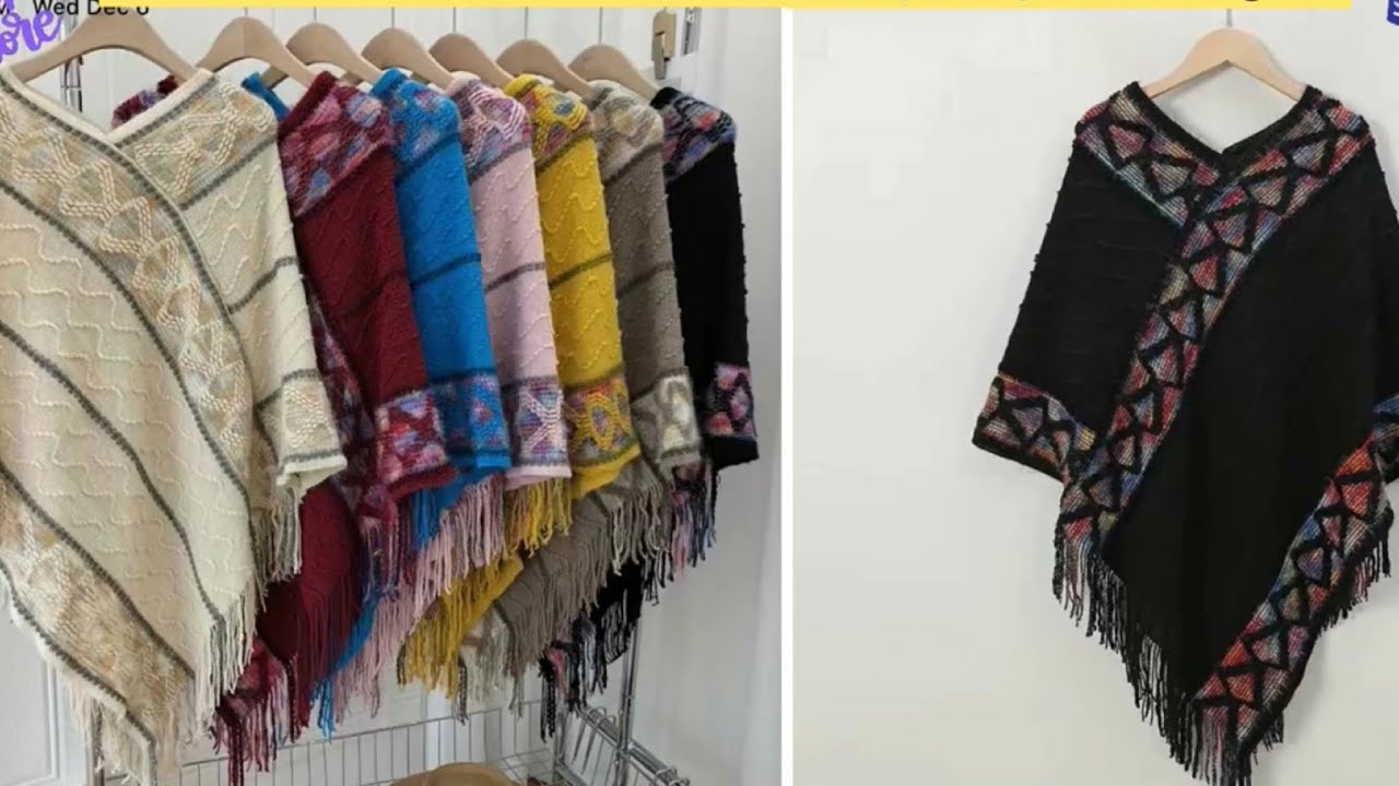 Women’s Shawl Wrap Poncho Cape Cardigan Sweater Open Front Fall Winter Spring