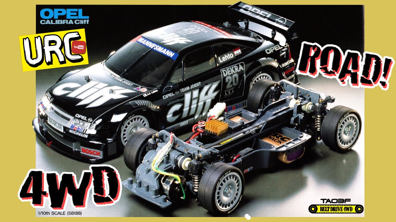 Tamiya Opel Calibra Cliff 1997 Part 2 Restored of Tamiya RC 1/10 TA03F, TA-03F 58188 Grey Chassis