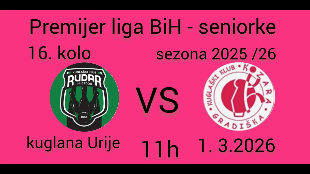 KK Rudar Prijedor  -ŽKK Kozara Gradiška  Premijer liga BiH  16.kolo sezona 2025/26