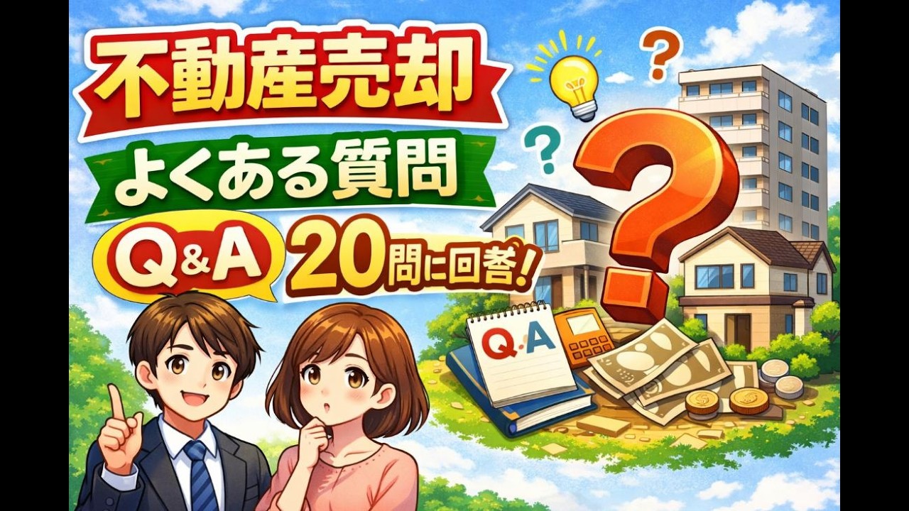 初心者必見！不動産売却よくあるＱ＆A【20問を5分で答えます！】