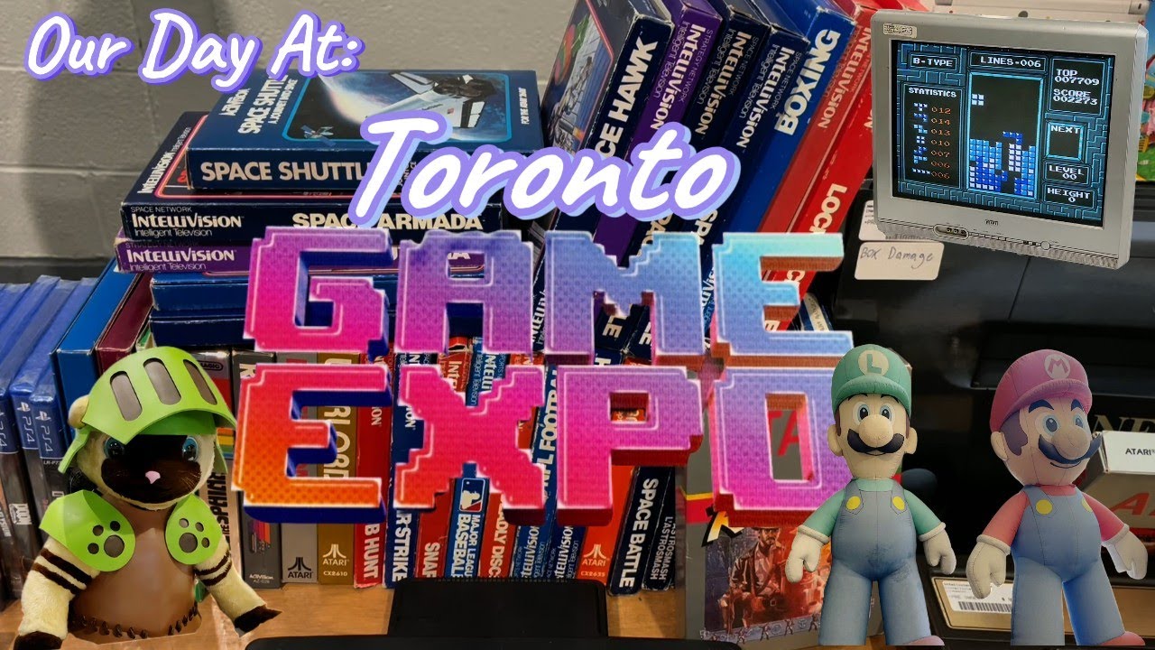 Our Day at Toronto Game Expo 2024. Retro Consoles & Video Games,  Merch, Fencing, and Thunder Glove!