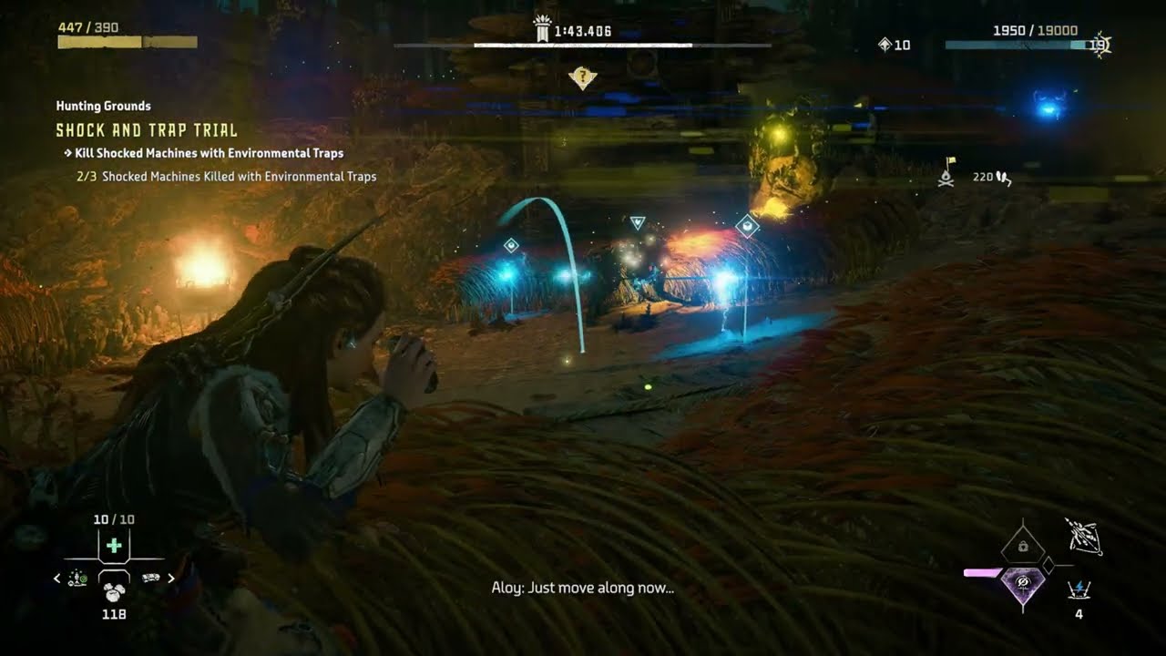 Horizon Forbidden Shock and Trap Trial Hunting Ground The Daunt walkthrough