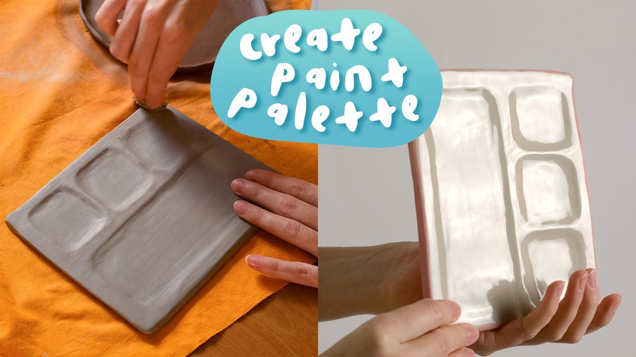 how to make a ceramic paint palette 🎨Pottery Studio