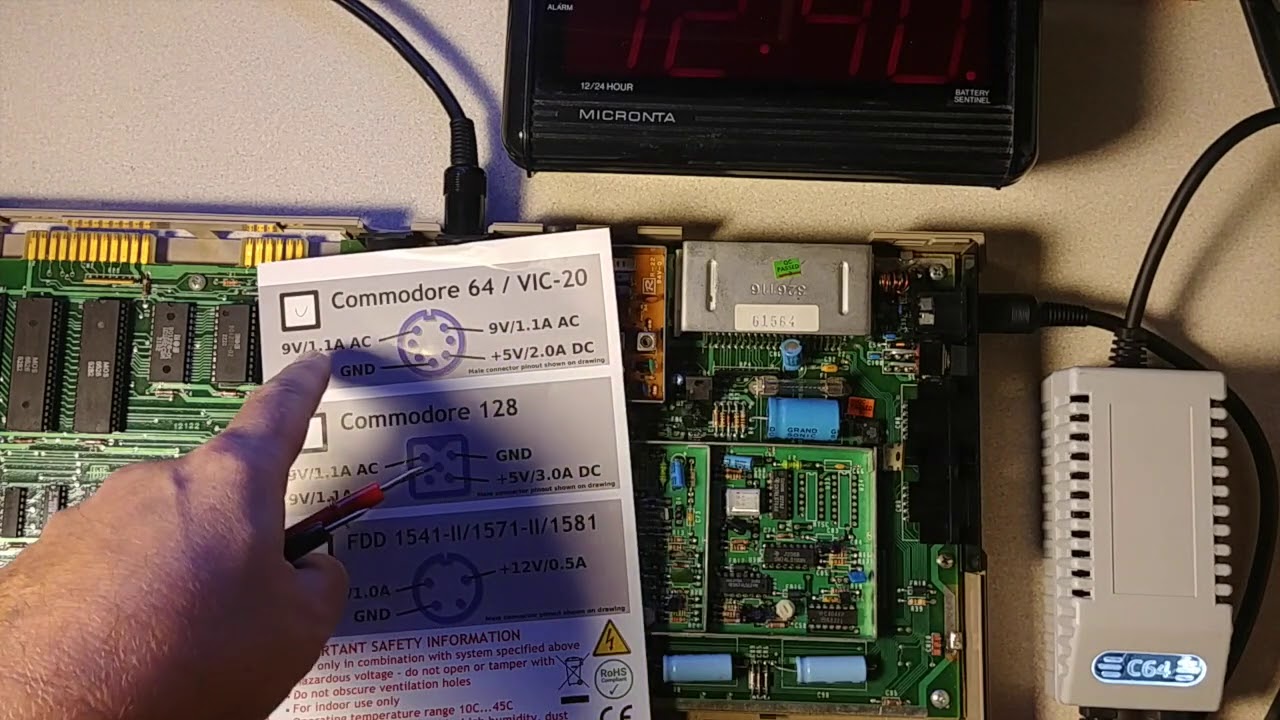 C64 issue with Keelog power supply high AC output voltage