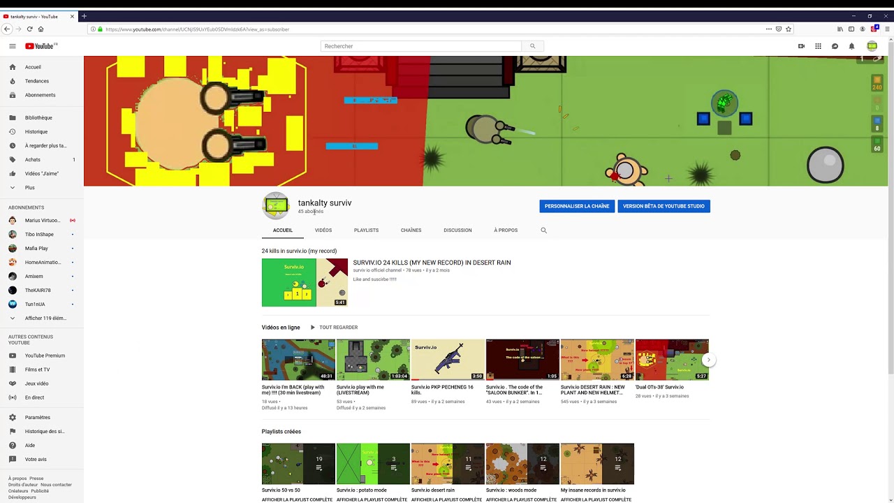Surviv.io NEW YOUTUBE NAME (tankalty surviv)