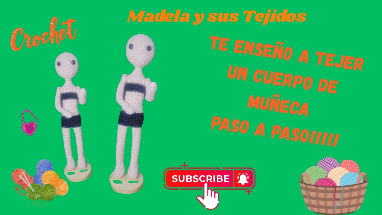 Muñeca a crochet! Cuerpo base para vestir a tu gusto!!!