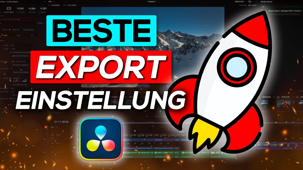 Die besten Export Einstellungen f&uuml;r Davinci Resolve - YouTube, Vimeo, Kunden
