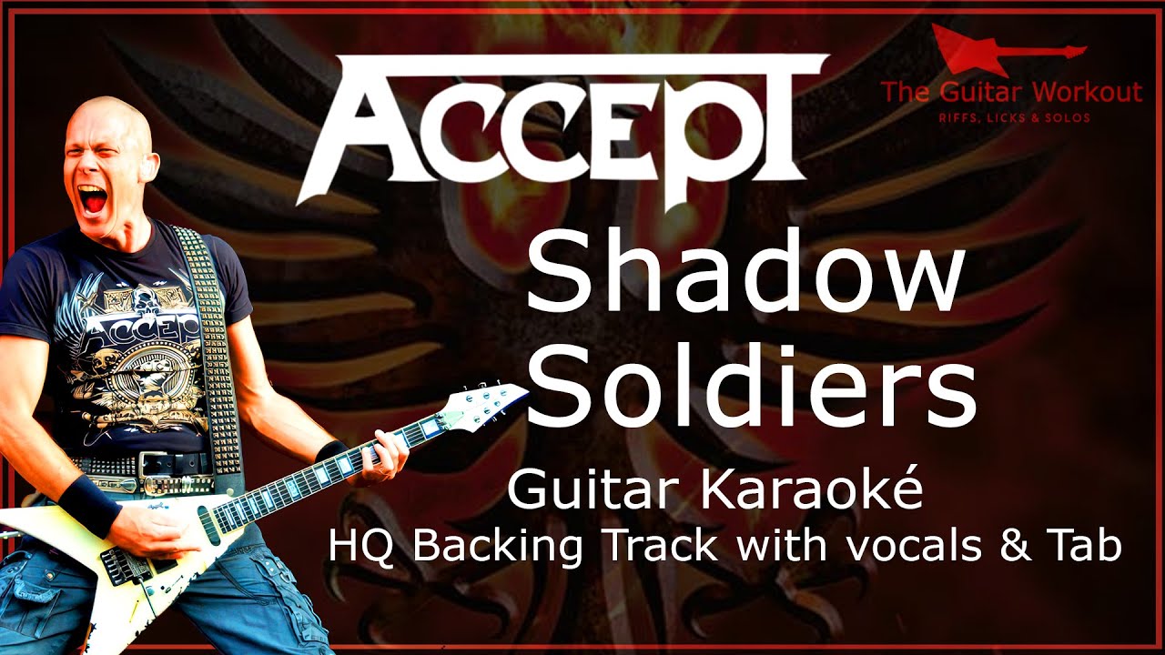 Accept - Shadow Soldiers (HQ Backing Track with vocals & tab | Guitar Karaoke)