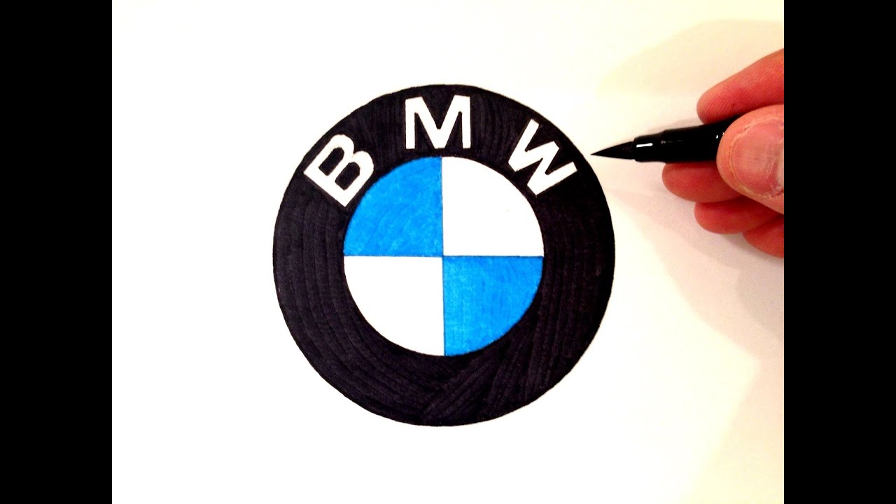 Как рисовать символ БМВ bmw