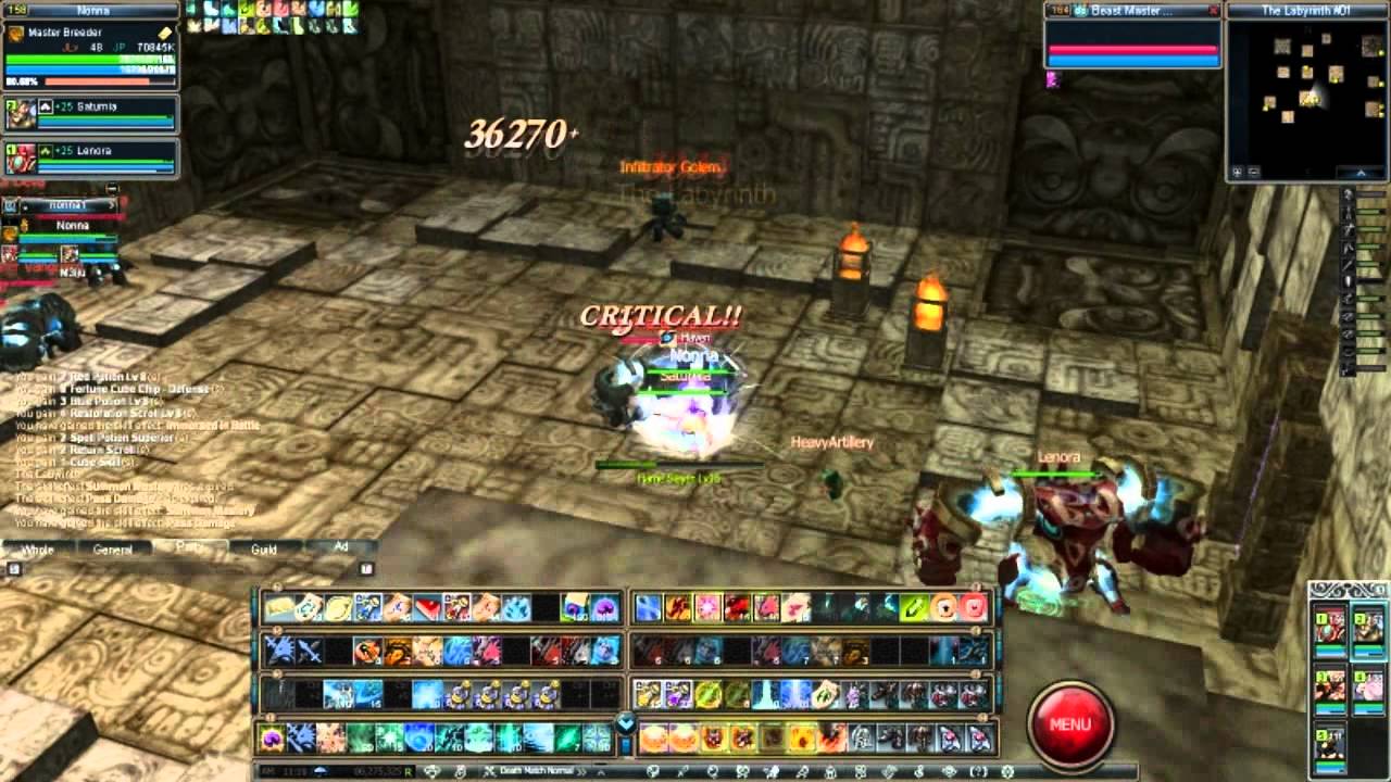Rappelz - E7P4 - Master Breeder soloing in Labyrinth