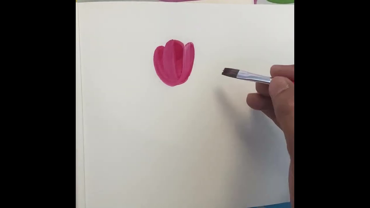 Tulip 🌷 painting #viralshorts #flowerpainting #trending 