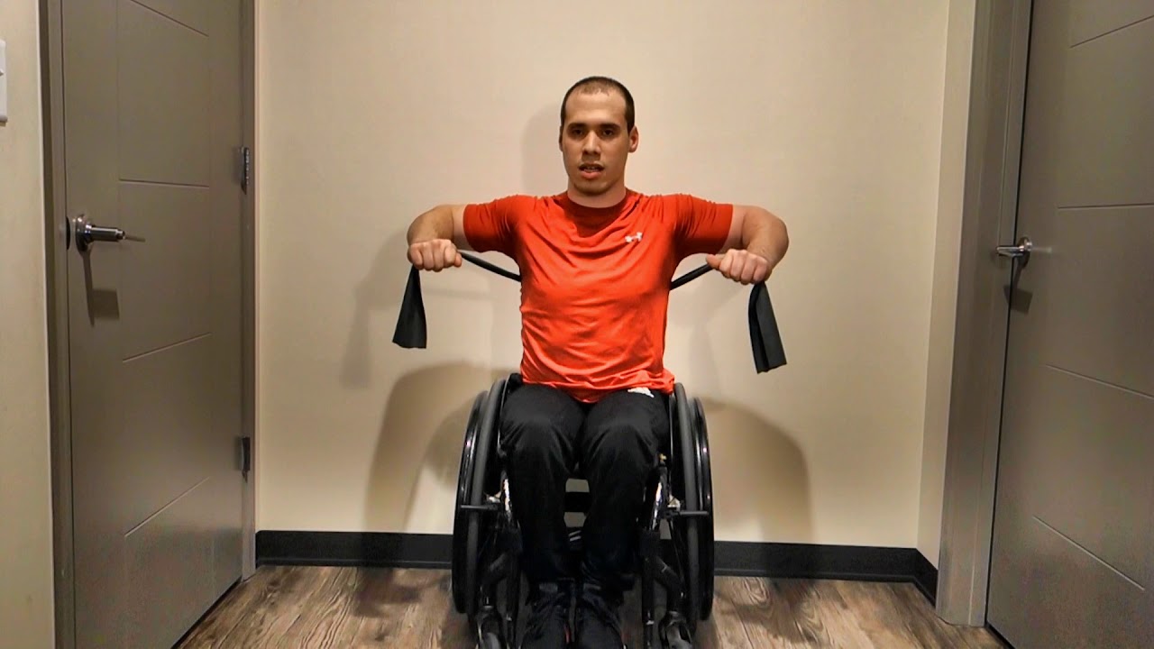 Wheelchair Workout - Chest Press with Resistance Band