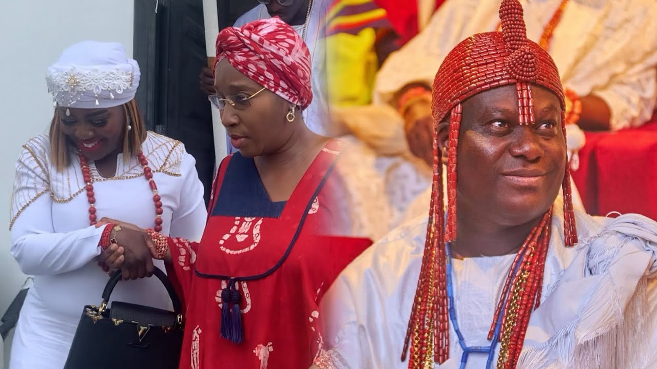 SEE HOW QUEEN RONKE & ASHLEY OGUNWUSI CELEBRATE OONI OF IFE AT NEW OJAJA MALL OPENING