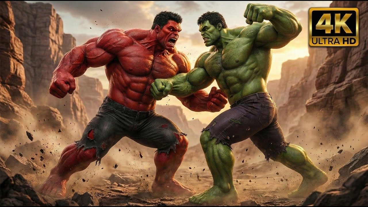 Hulk non stop videos | Red hulk vs green hulk fight