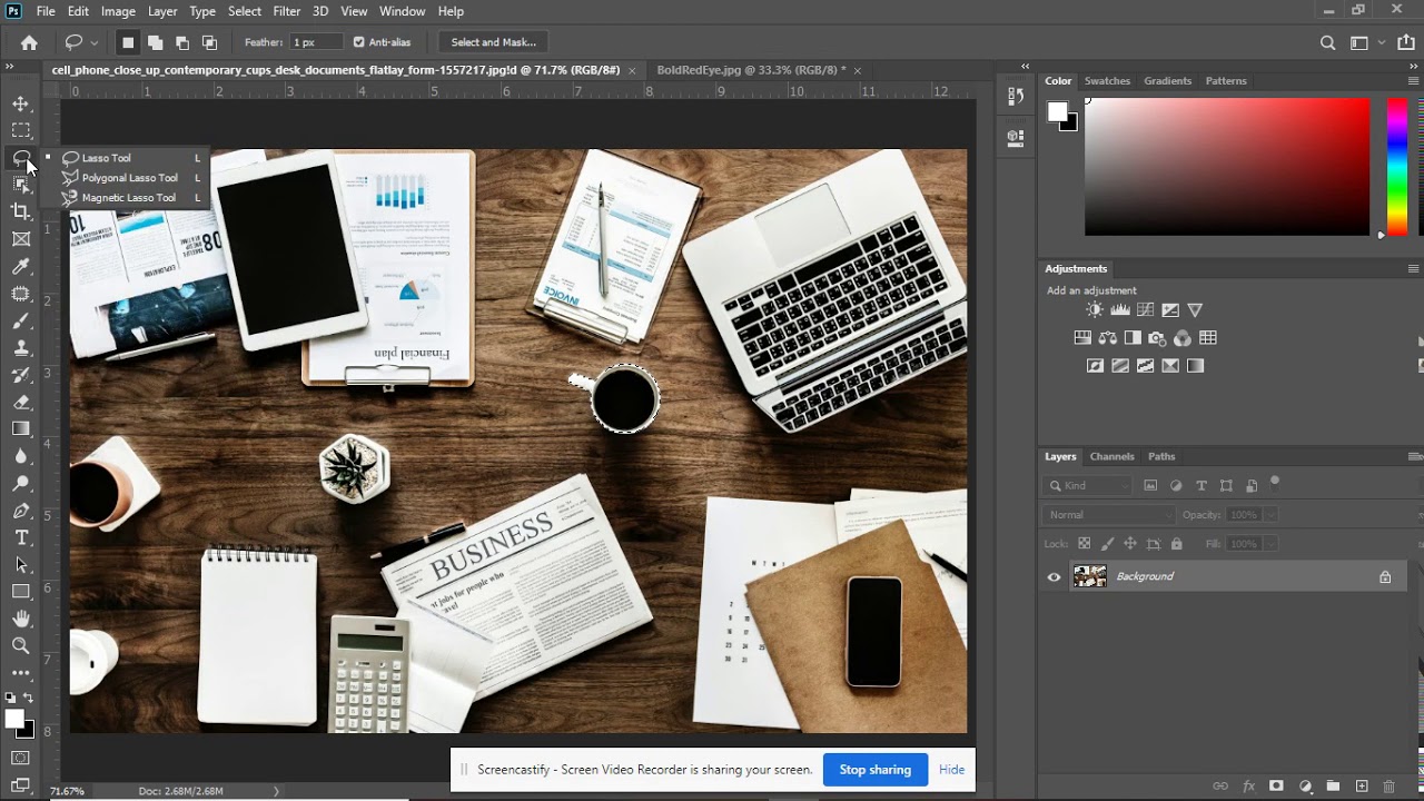 Photoshop: Object Selection/Crop Tools