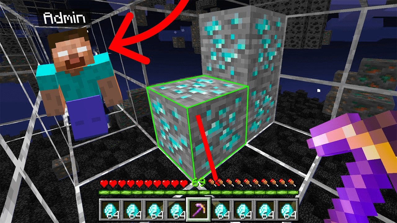 Minecraft'ta ADMİN Farkedene Kadar X-Ray Kullandım