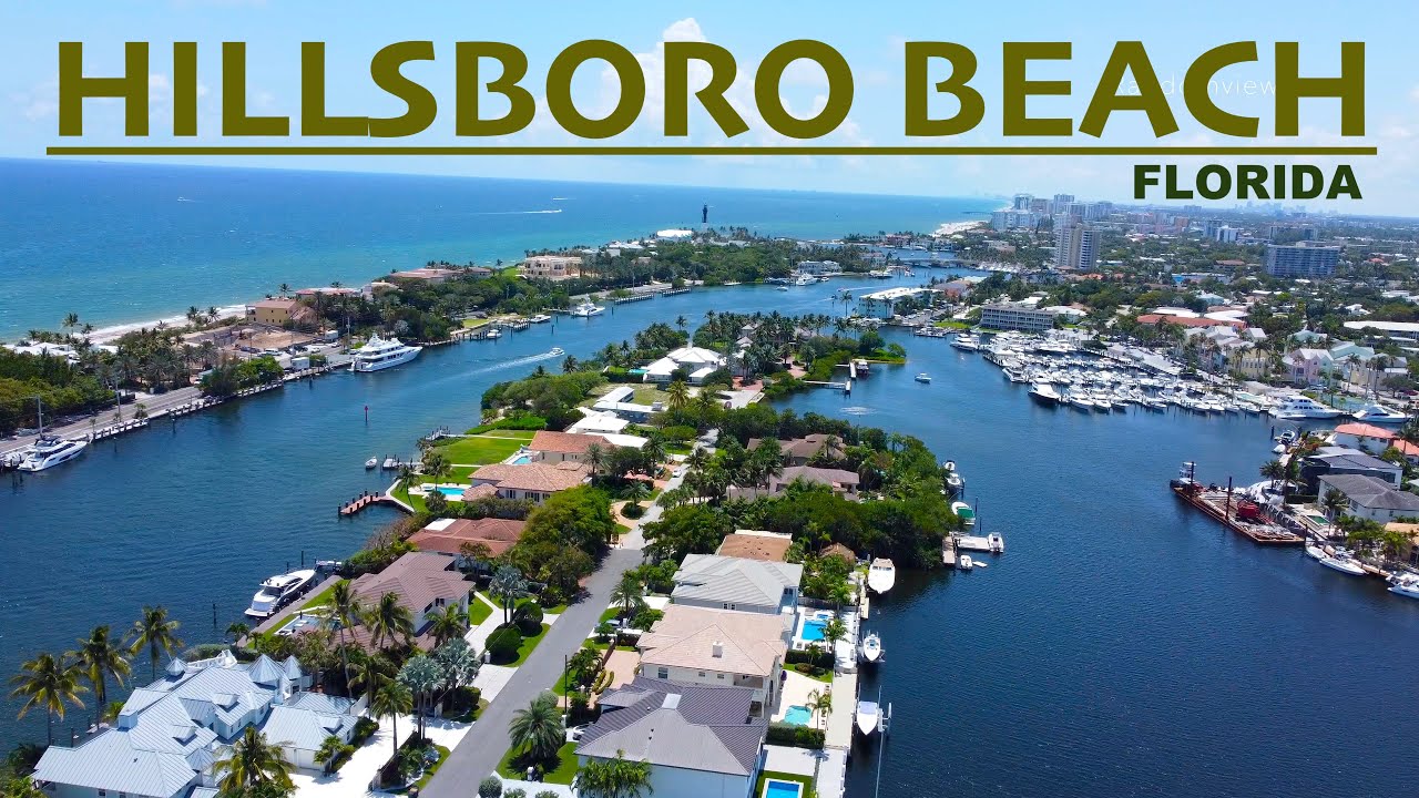 Hillsboro Beach Florida, 4K Drone Video Of Hillsboro Intercostal Waterway, Lighthouse, Inlet & More.