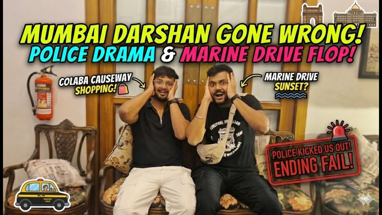 My Mumbai Darshan Didn’t End Well 😅 | Colaba Causeway & Marine Drive