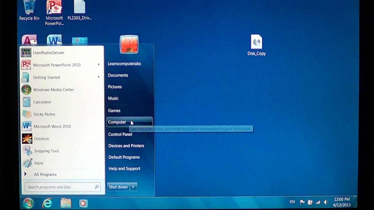 Windows 7 - How to burn ISO disc image files