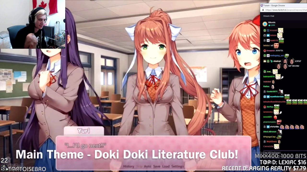 xQc реагирует на песни из видеоигр, которые знают все.