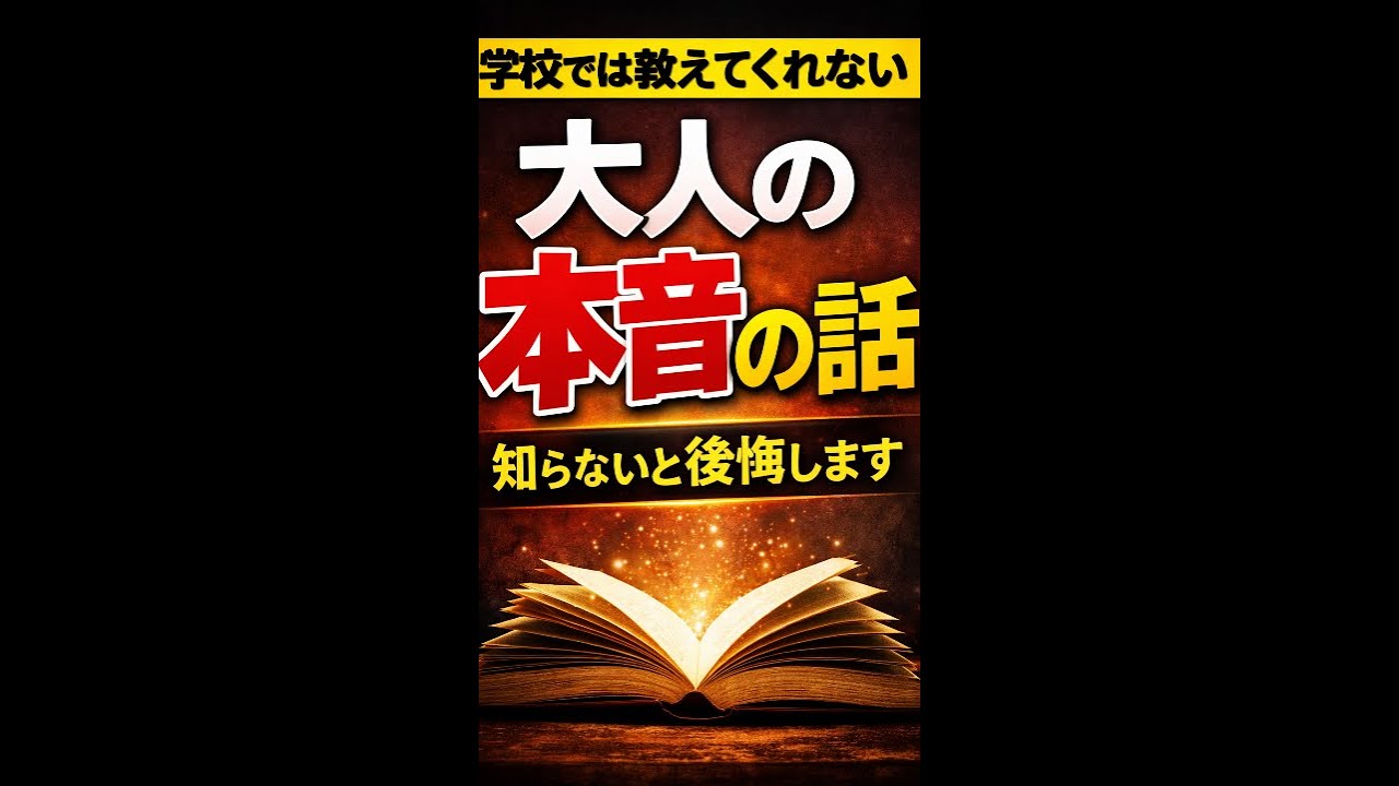 学校では教えてくれない「大人の本音」