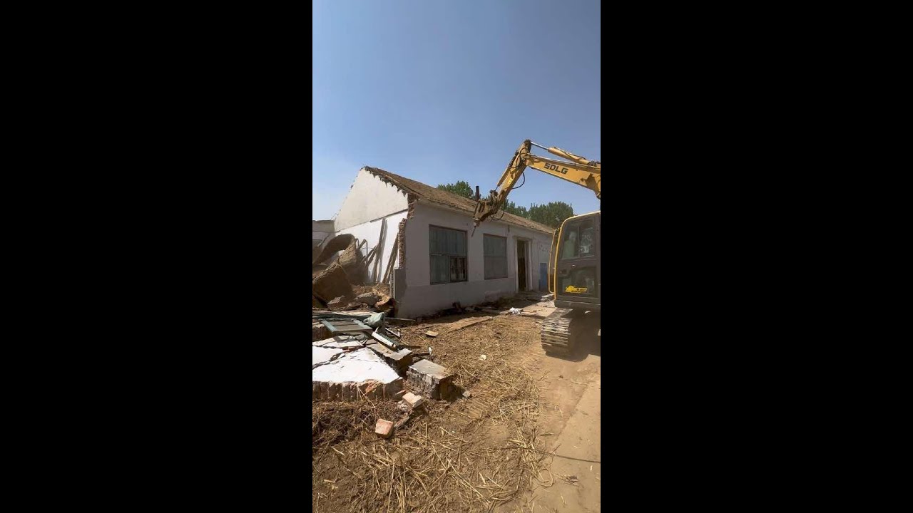 破碎錘拆房子教學#平安挖掘機培訓教學