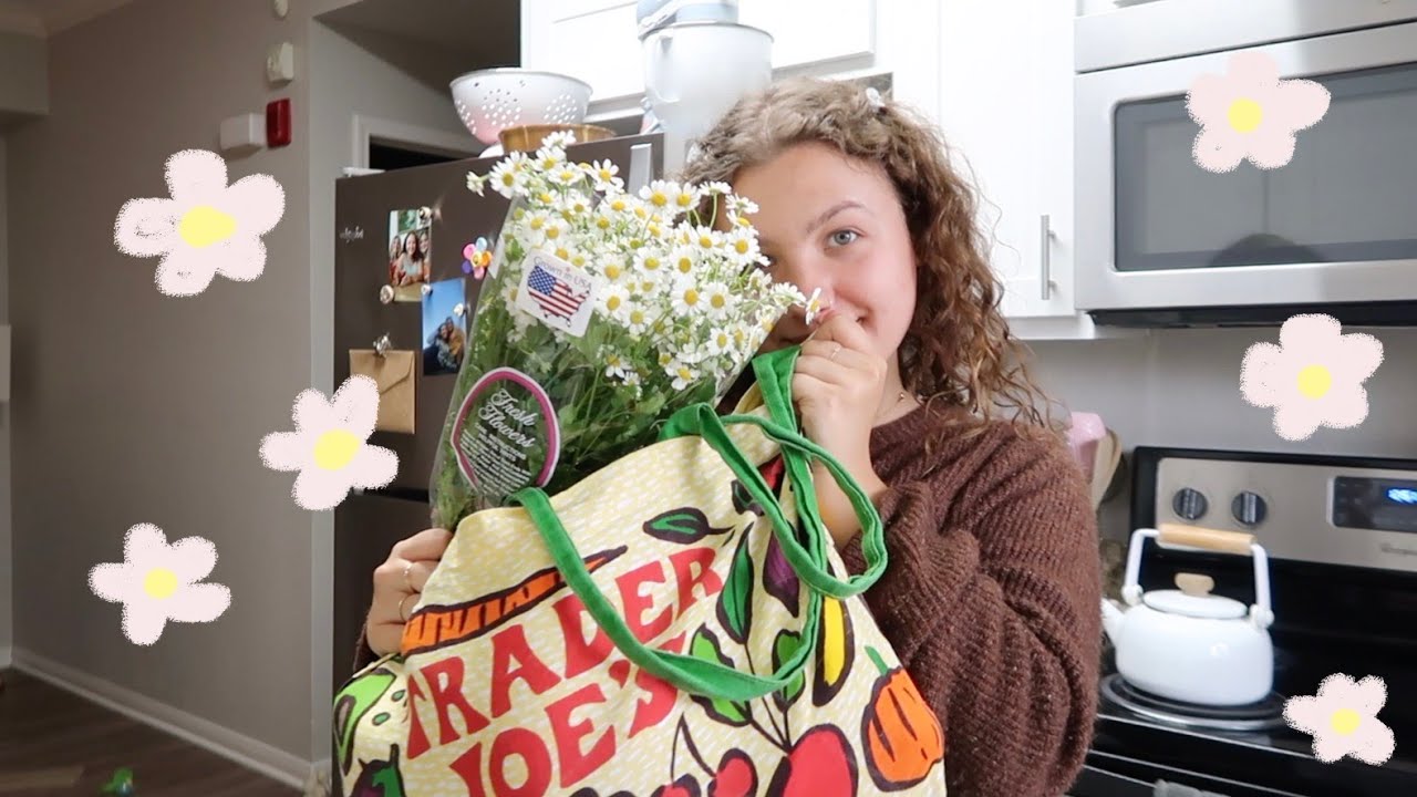 day in my life 🌼 the biggest trader joe's haul + cook with me!!