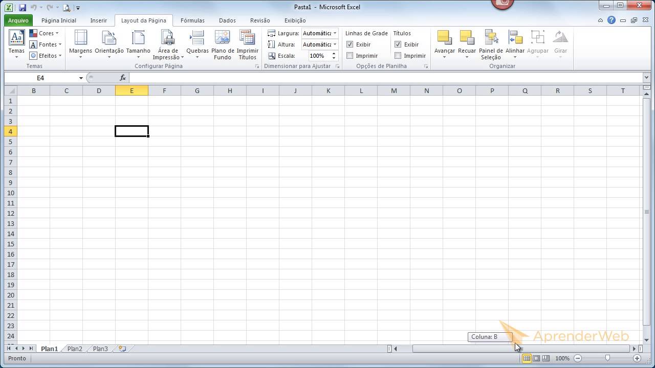Aula 1   Curso Excel 2010 B&aacute;sico - Conhecendo o Excel 2010