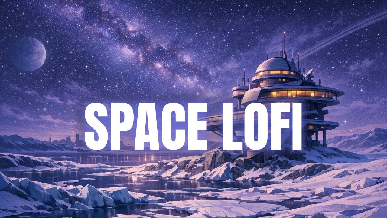 ❄️ Late Night Snow Lofi For Focus | Space Lofi Stream | The Snow Planet