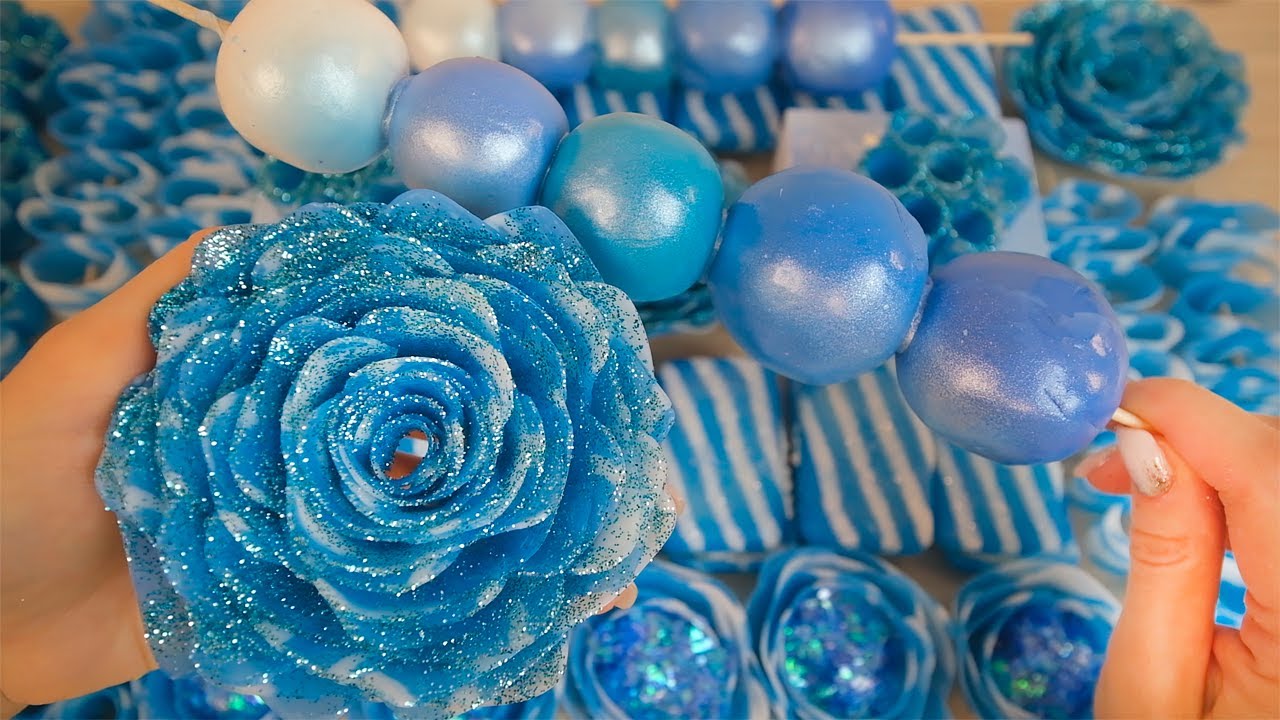 ⭐ASMR⭐ Crushing soap boxes with starch. Clay cracking. Gym chalk. Satisfying soap video.