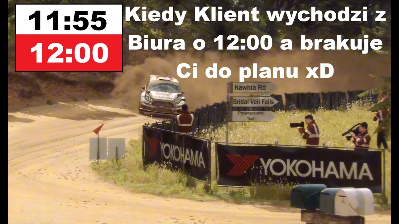 Tak jedziesz do klienta o 11:55 gdy powiedział, że o 12:00 wychodzi z biura xD
