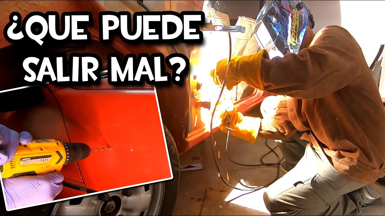 PRIMERA VEZ que SUELDO, la bisagra SE COMPLICA y aletas INSTALADAS | Peugeot 205 GTD