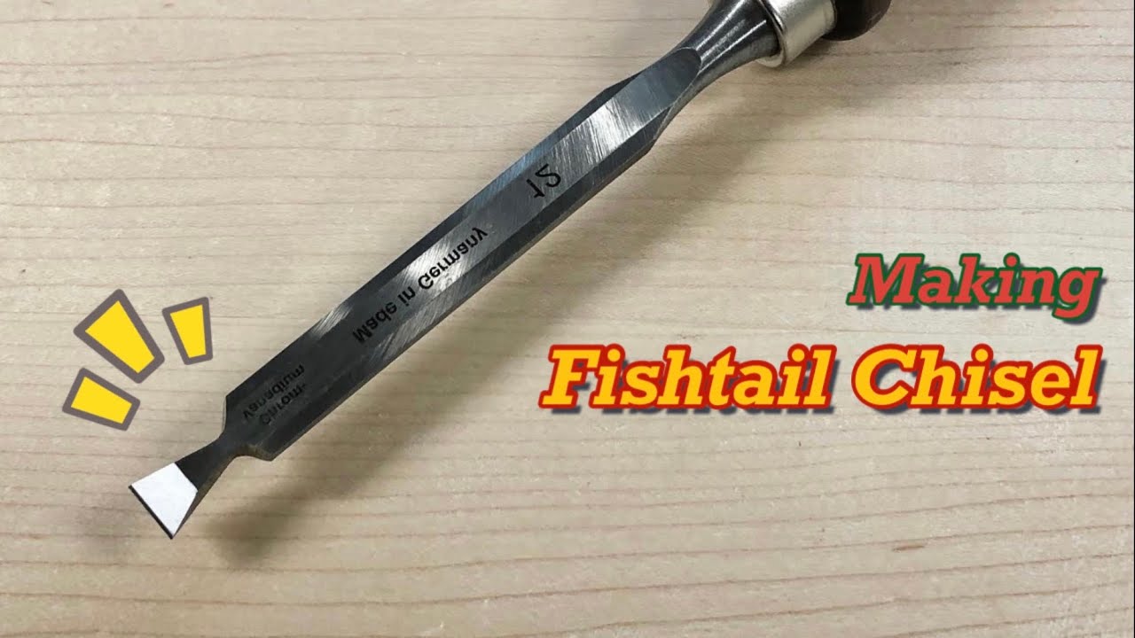 1분 목공 - 주먹장끌 만들기 | 1min woodworking - making fishtail chisel