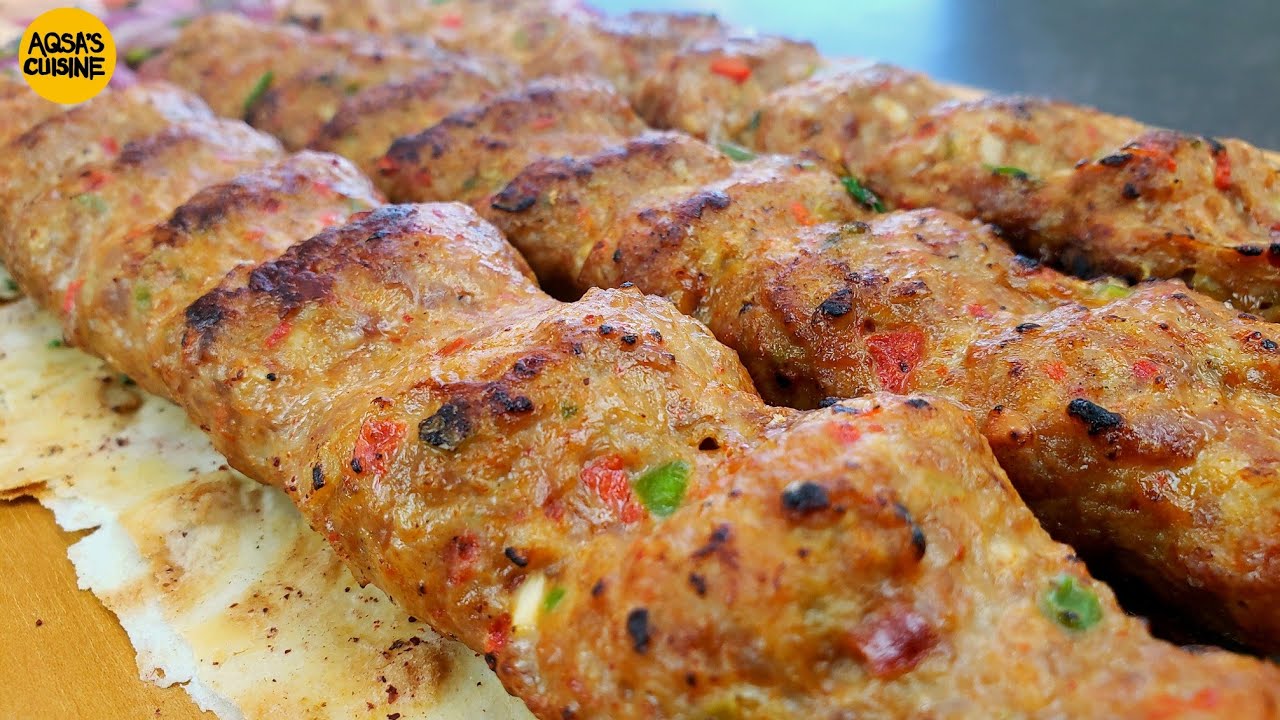 Turkish Adana Kebab ORIGINAL Recipe | Turkish Kebab Without Grill by Aqsa's Cuisine | Turkish Kebab