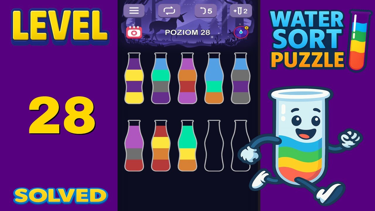 Water Sort Puzzle &ndash; Level 28 | Fast & Clean Solution
