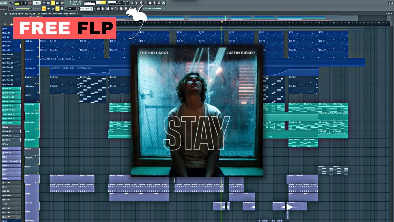 Stay - The Kid LAROI + Justin Bieber [INSTRUMENTAL] + FLP