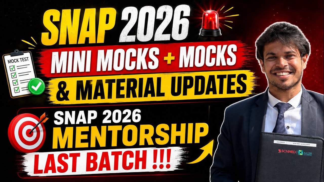 SNAP 2026 Mini Mocks + Mocks Updates | Material Update | SNAP 2026 MENTORSHIP | MBA GYM WALA