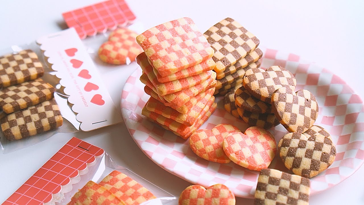 체크무늬 쿠키 만들기🍪 선물하기 좋은 홈베이킹 레시피