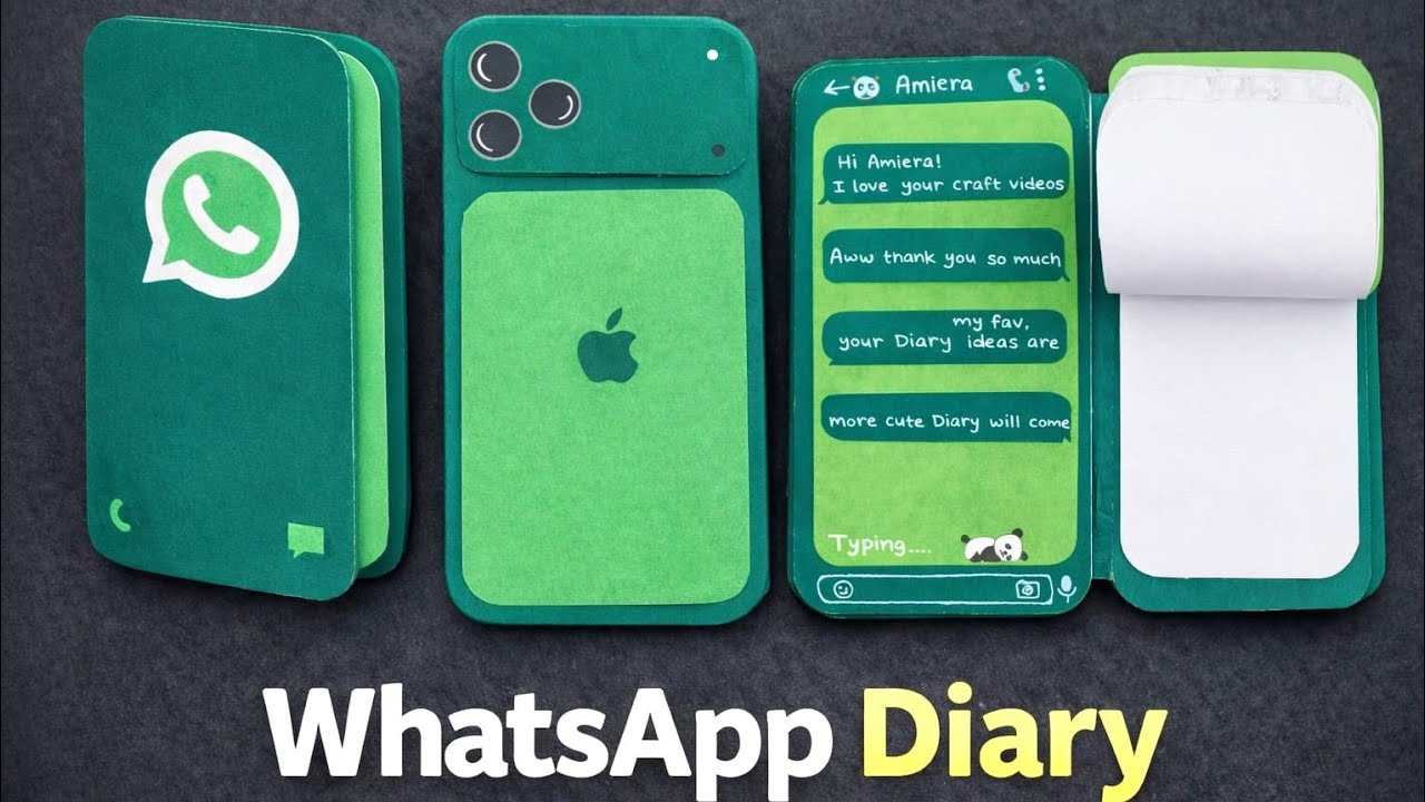 DIY WhatsApp Diary 😲😍 | Easy Paper Craft ✨️ | Creative Diary | Easy Paper Origami 💕 | Try this ones 