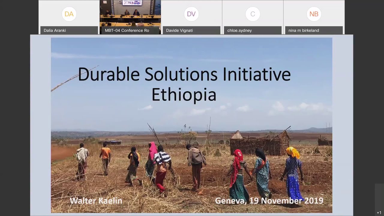 Briefing by Prof Walter Kaelin on the Ethiopia Durable Solutions Initiative