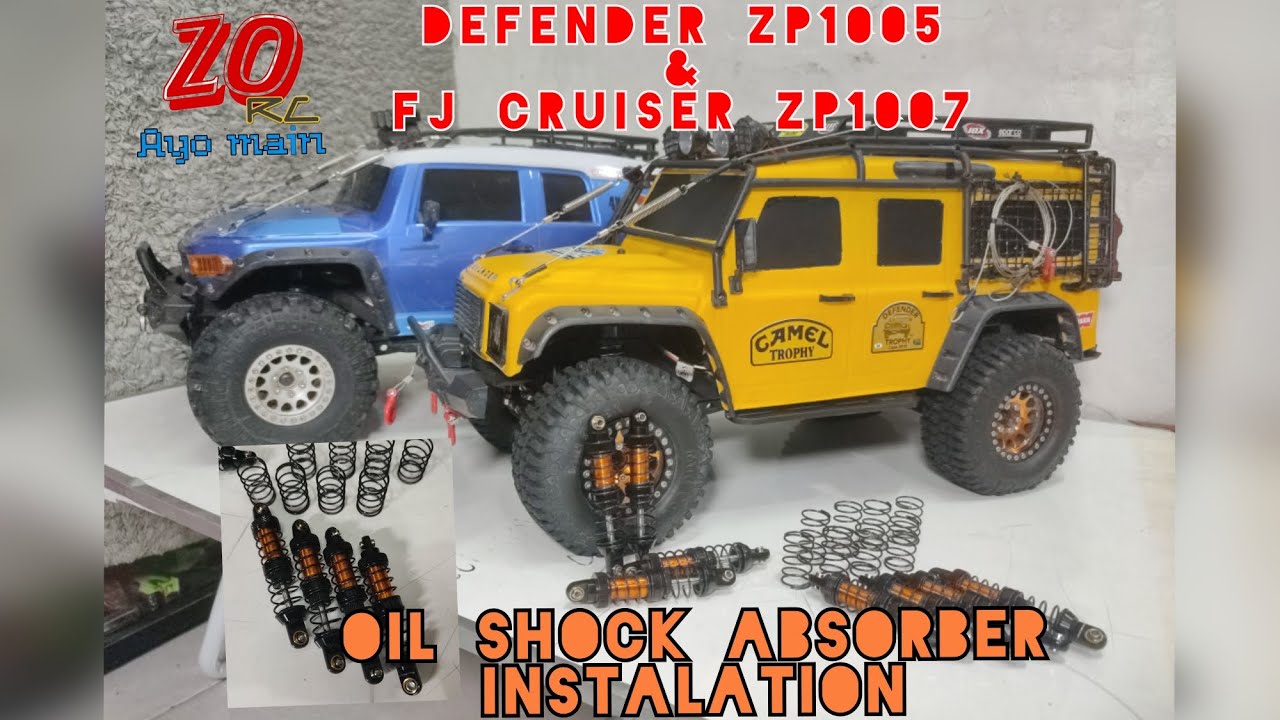 Установка масляного амортизатора ZP1005 DEFENDER и ZP1007 FJ CRUISER