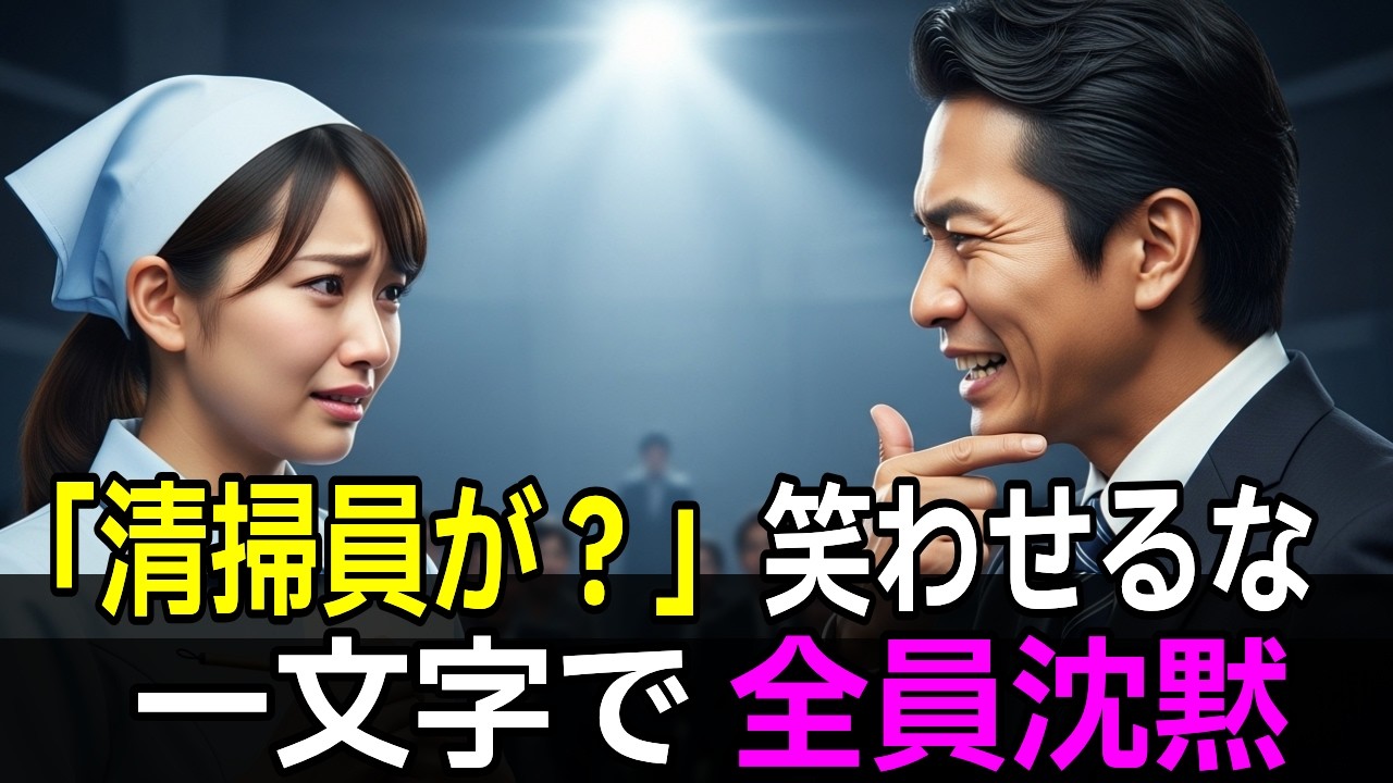 「掃除員が代役？」学歴マウント上司の末路。たった“一文字”で伝説の書家と判明し、会場が凍りついた理由【感動する話】【朗読】