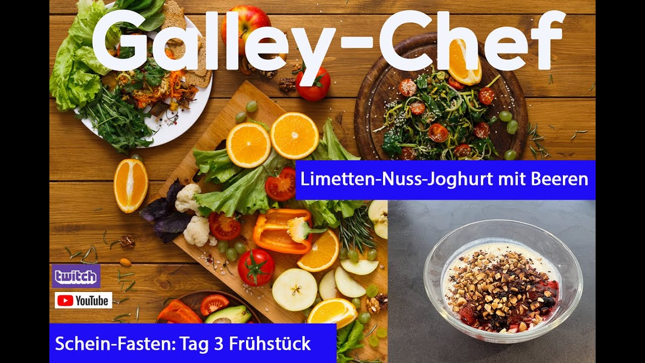 Schein Fasten | Tag 3 | Frühstück | Limetten-Nuss-Joghurt mit Beeren