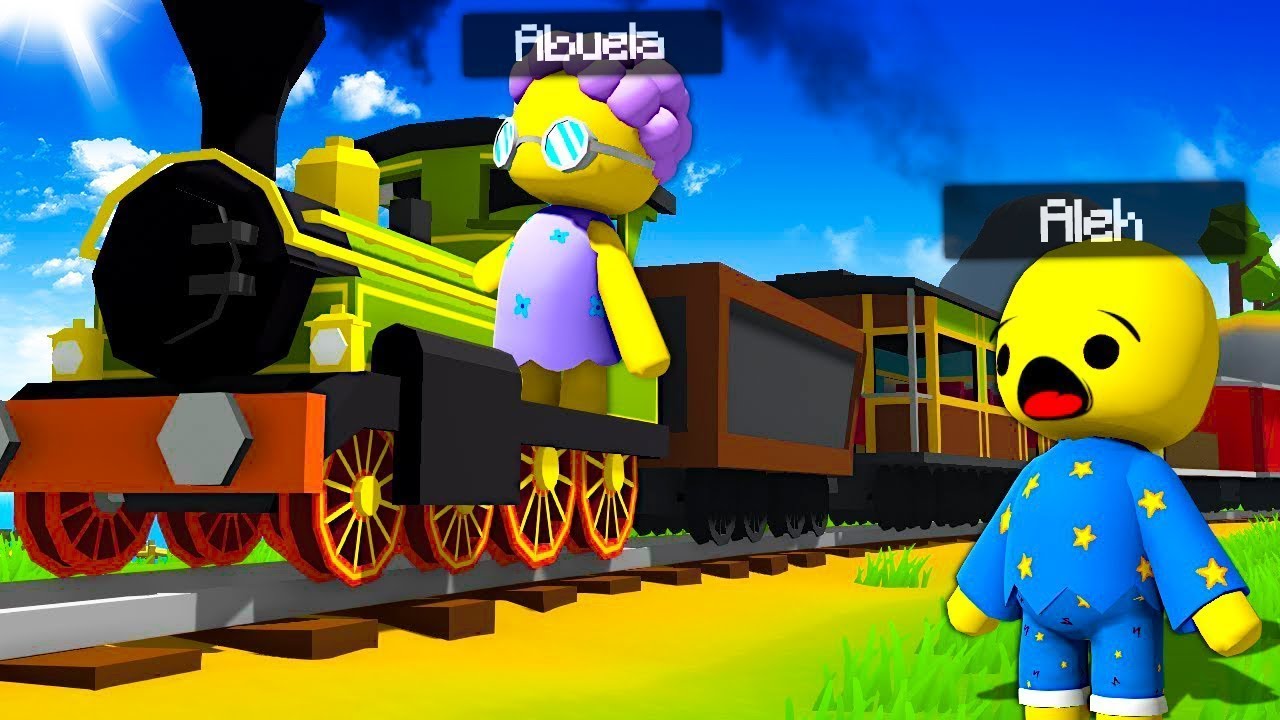 LA ABUELA CONDUCE el TREN en Wobbly Life Mods!