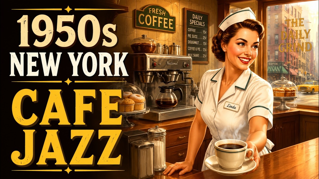 1950s New York Caf&eacute; Jazz | Vintage Diner Coffee Shop Ambience